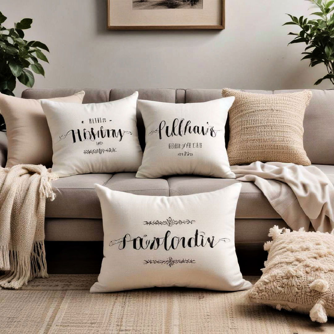 personalize with throw pillows