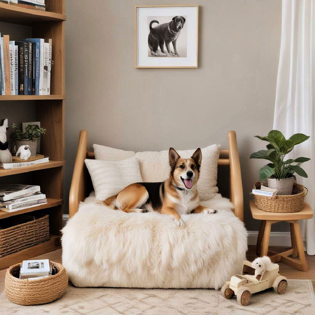 pet themed reading nook