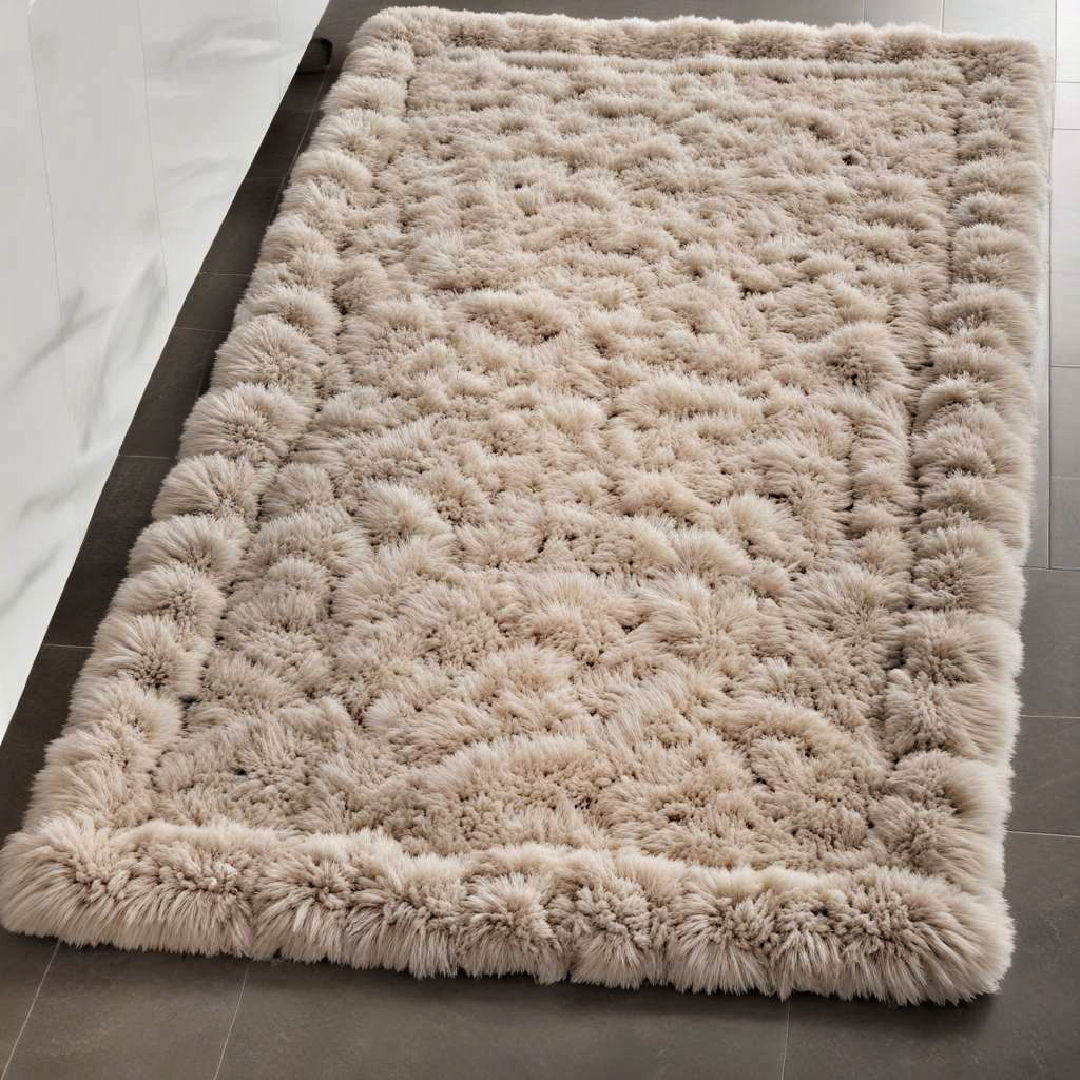 plush velvet bath rug