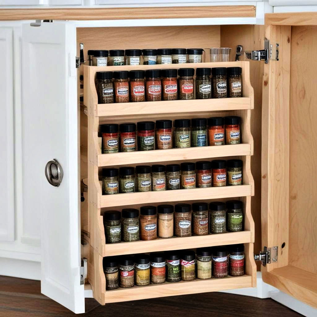 pull down spice rack