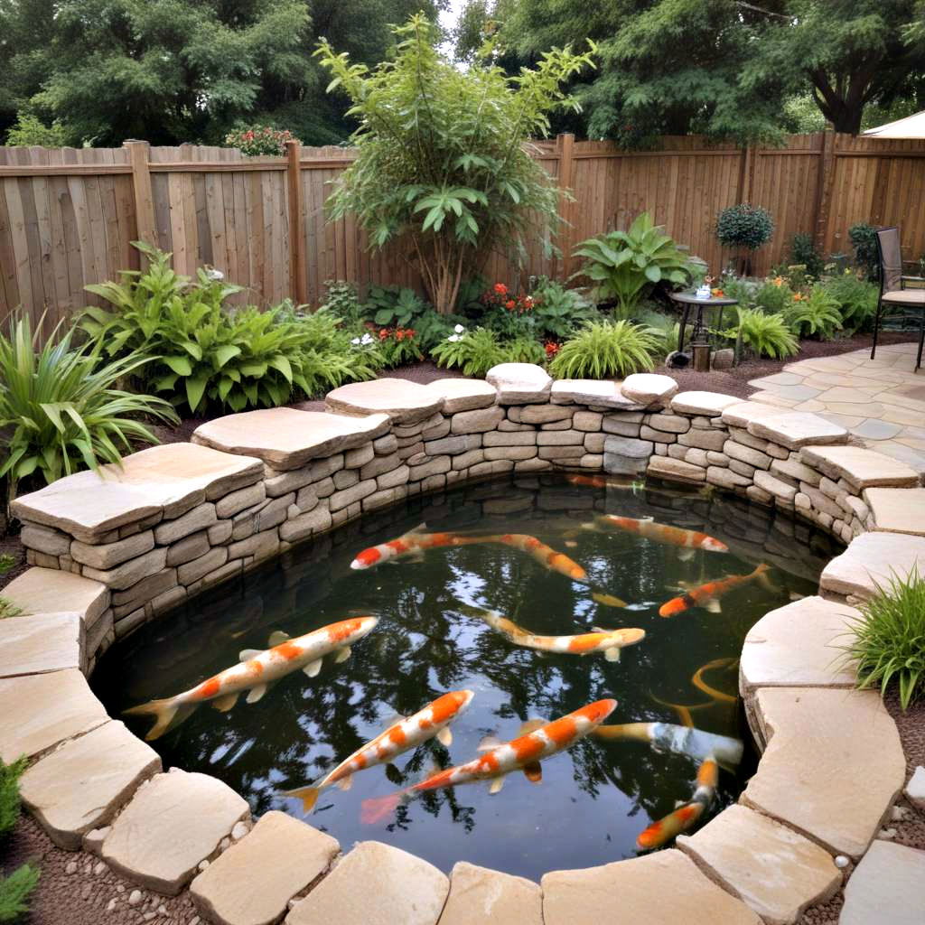 raised koi pond