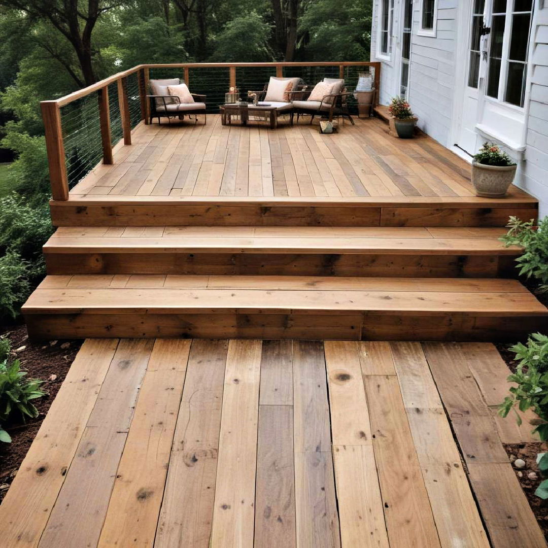 reclaimed wood deck