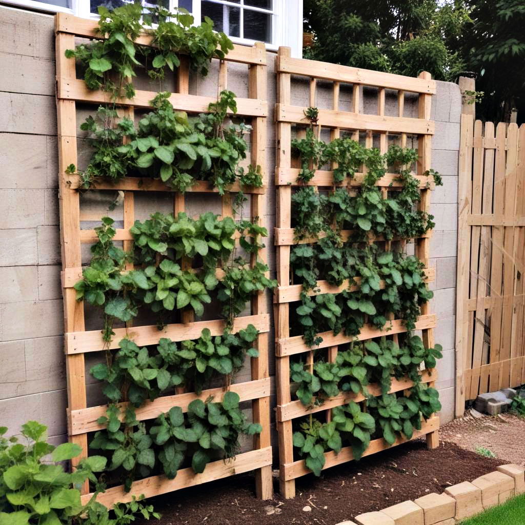 recycled pallet trellis