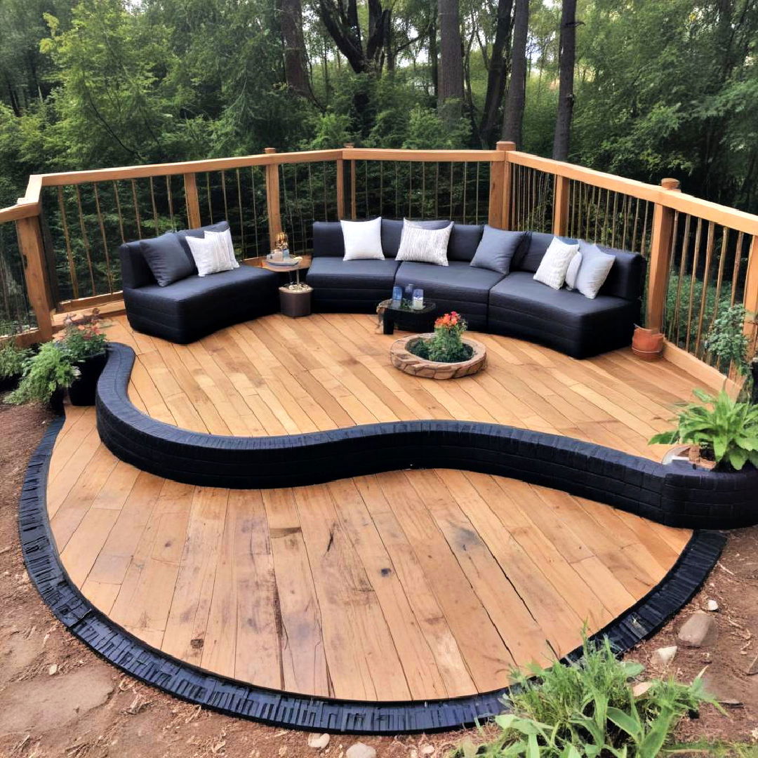 recycled tire deck