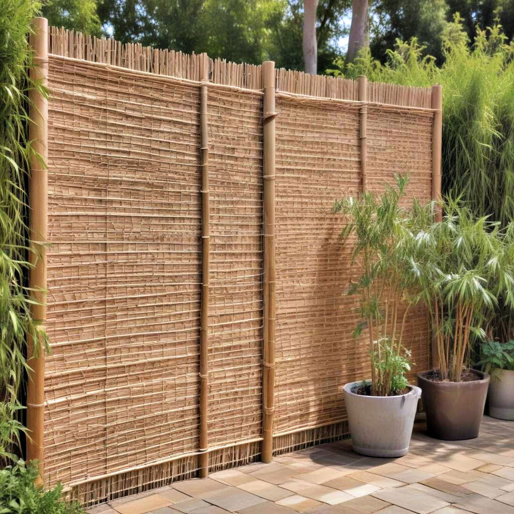 reed or willow fencing rolls