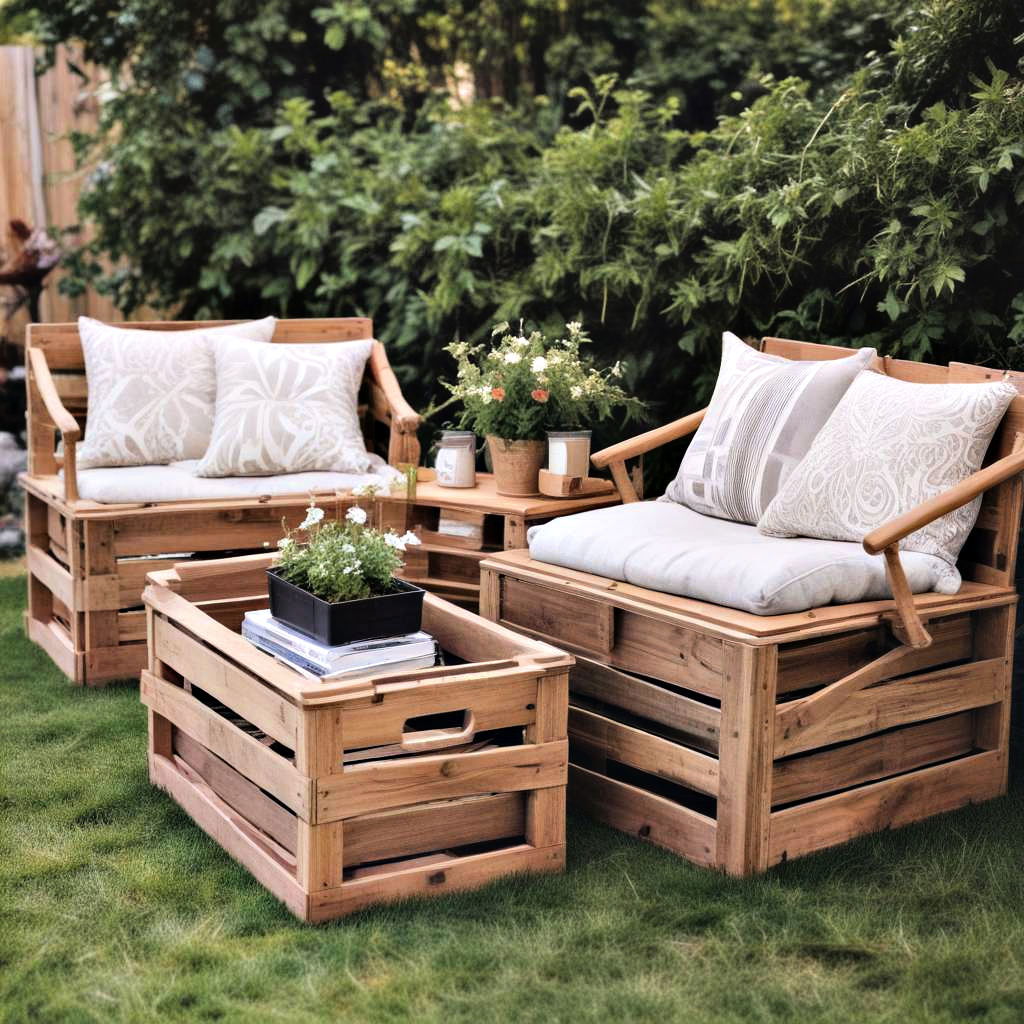 repurposed wooden crate furniture