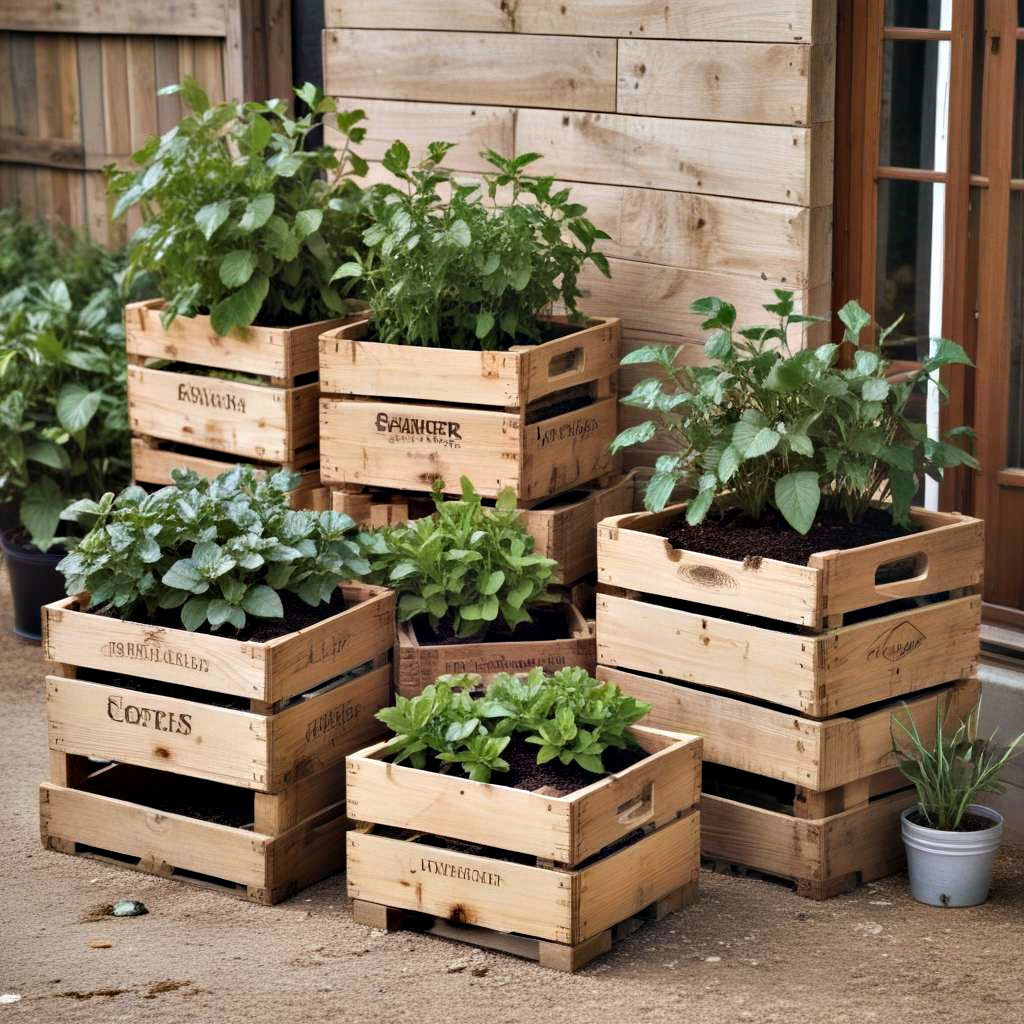 repurposed wooden crates