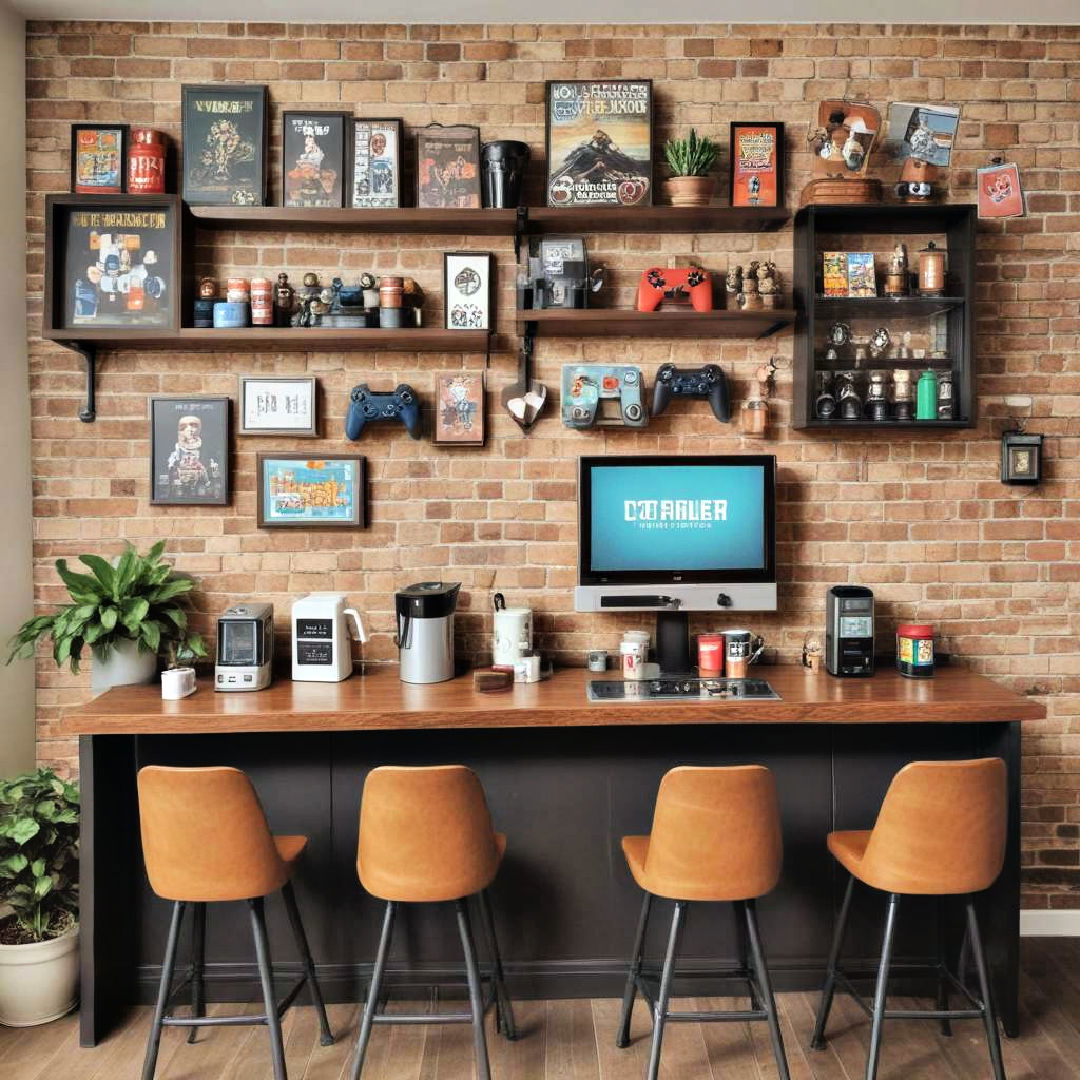 retro gamer coffee bar