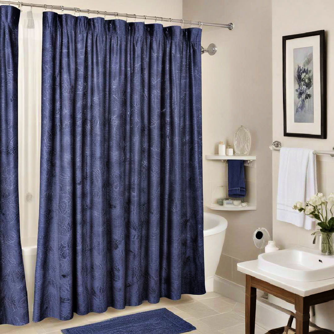 royal blue shower curtain