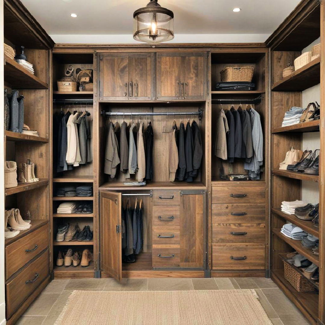 rustic closet