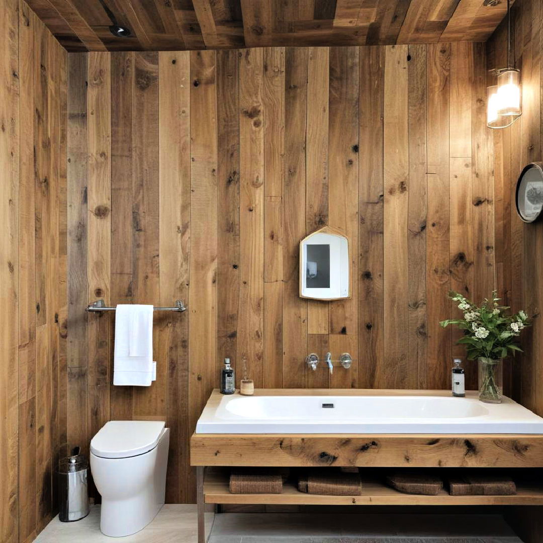 rustic wood paneling