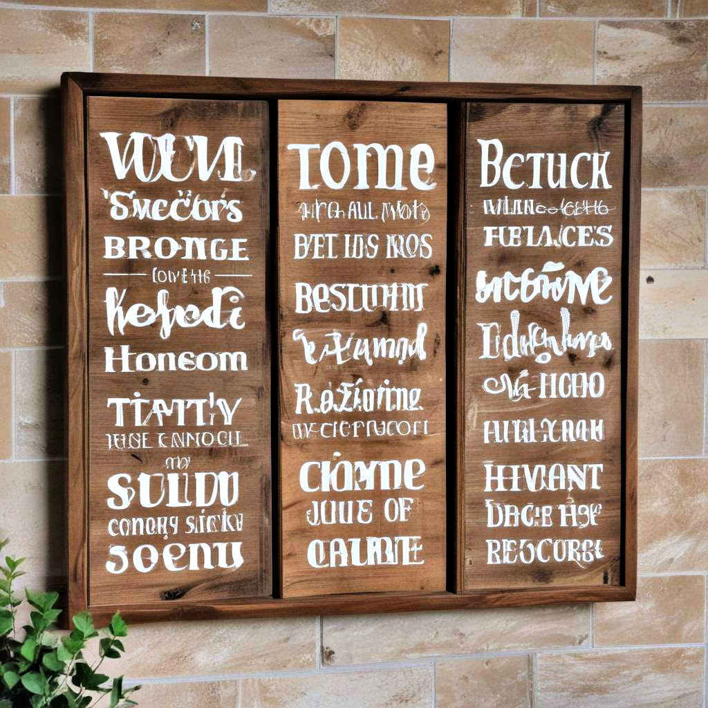 rustic wood signs