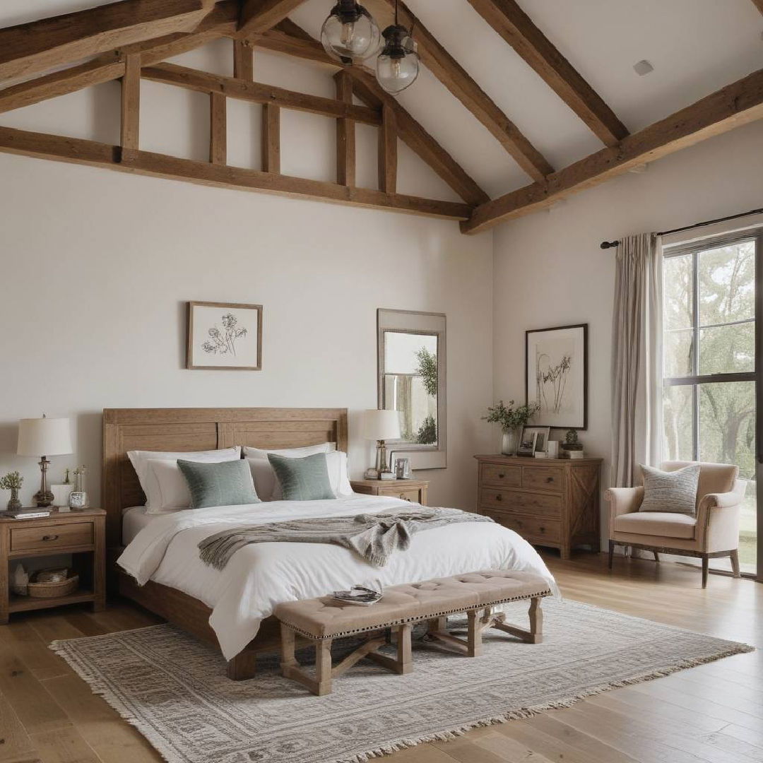 rustic wooden beams