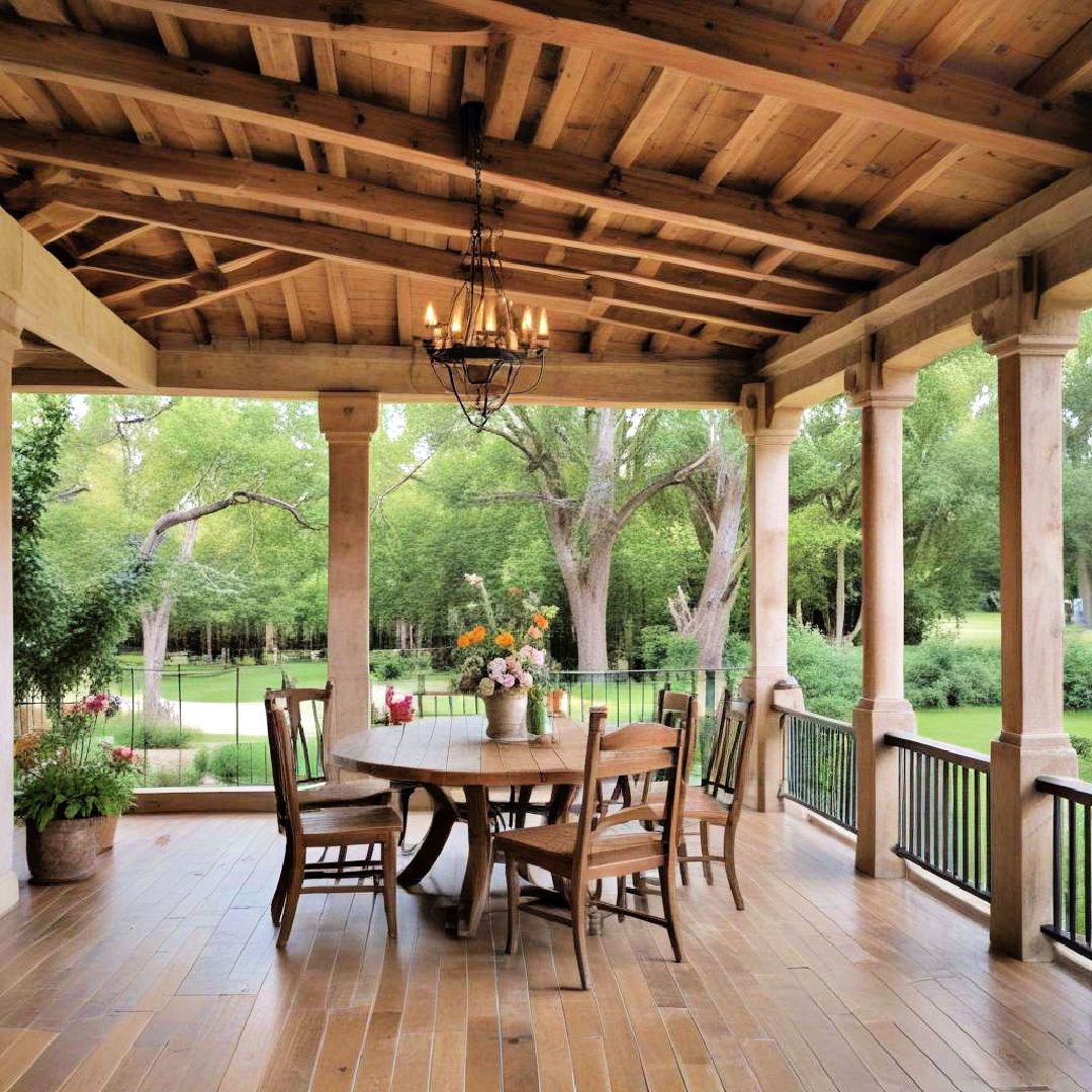 rustic wooden beams