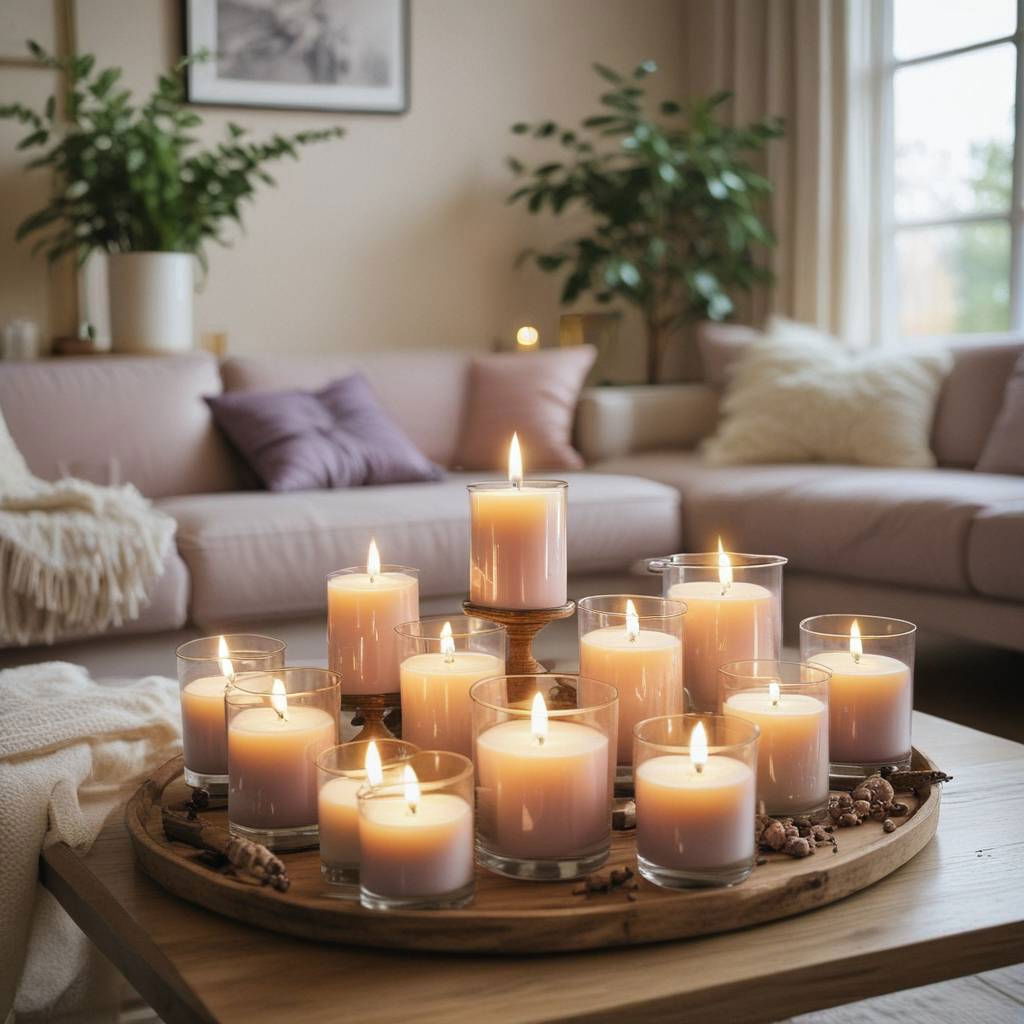 scented candles for atmosphere