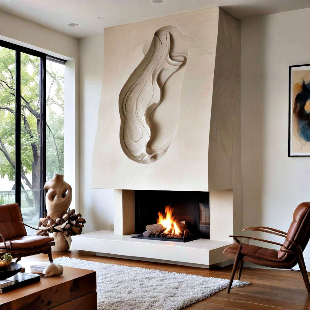 sculptural fireplaces