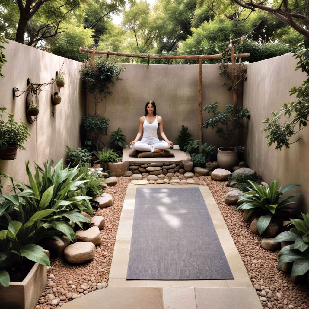 serene yoga and meditation spaces