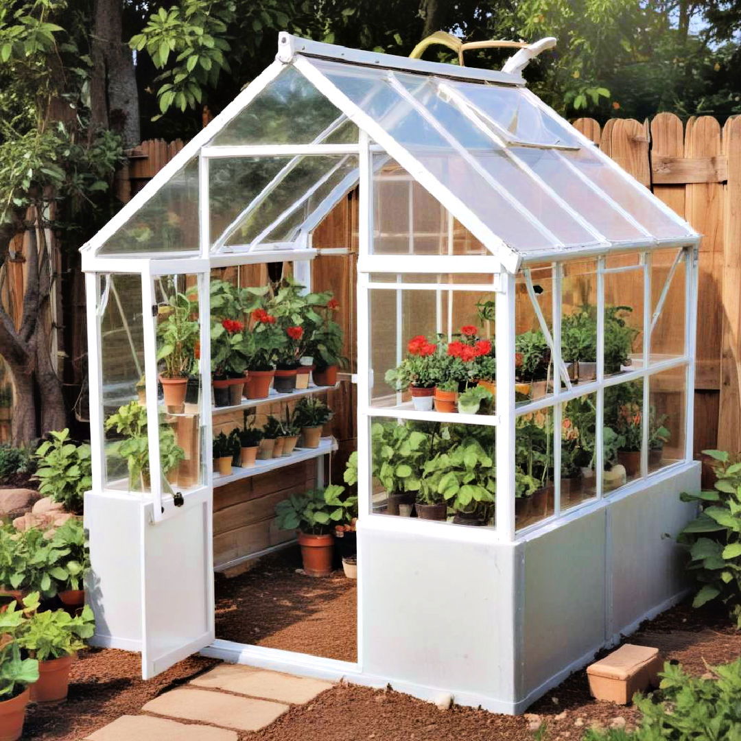 set up a mini greenhouse