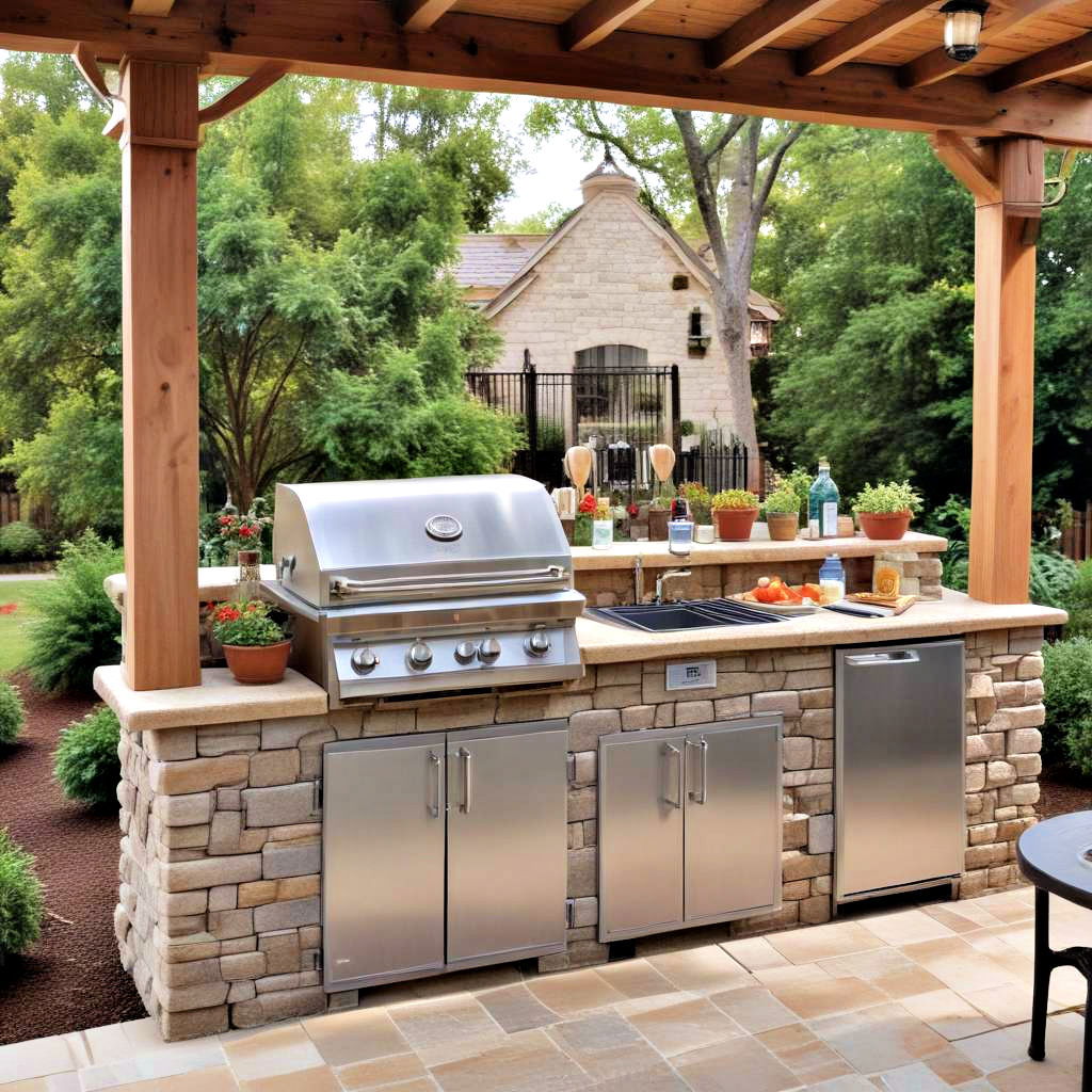 set up an outdoor kitchen