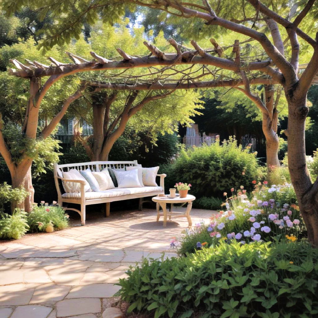 shaded seating areas