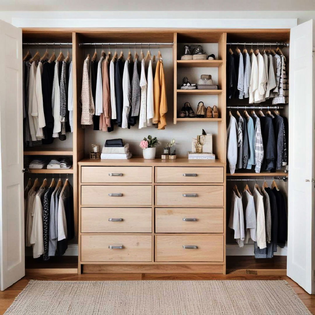 shared wardrobe space