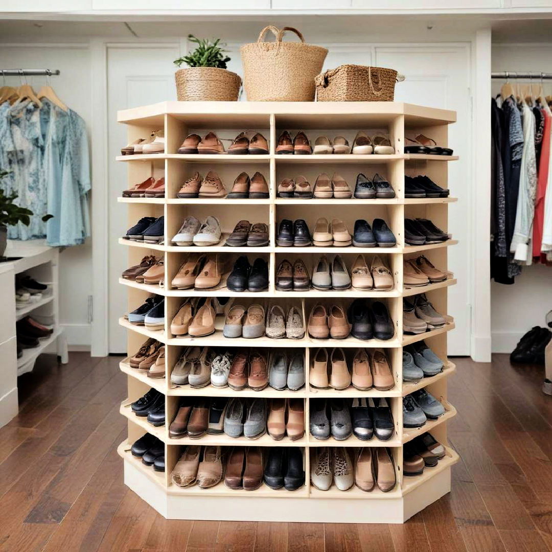 shoe organizer island