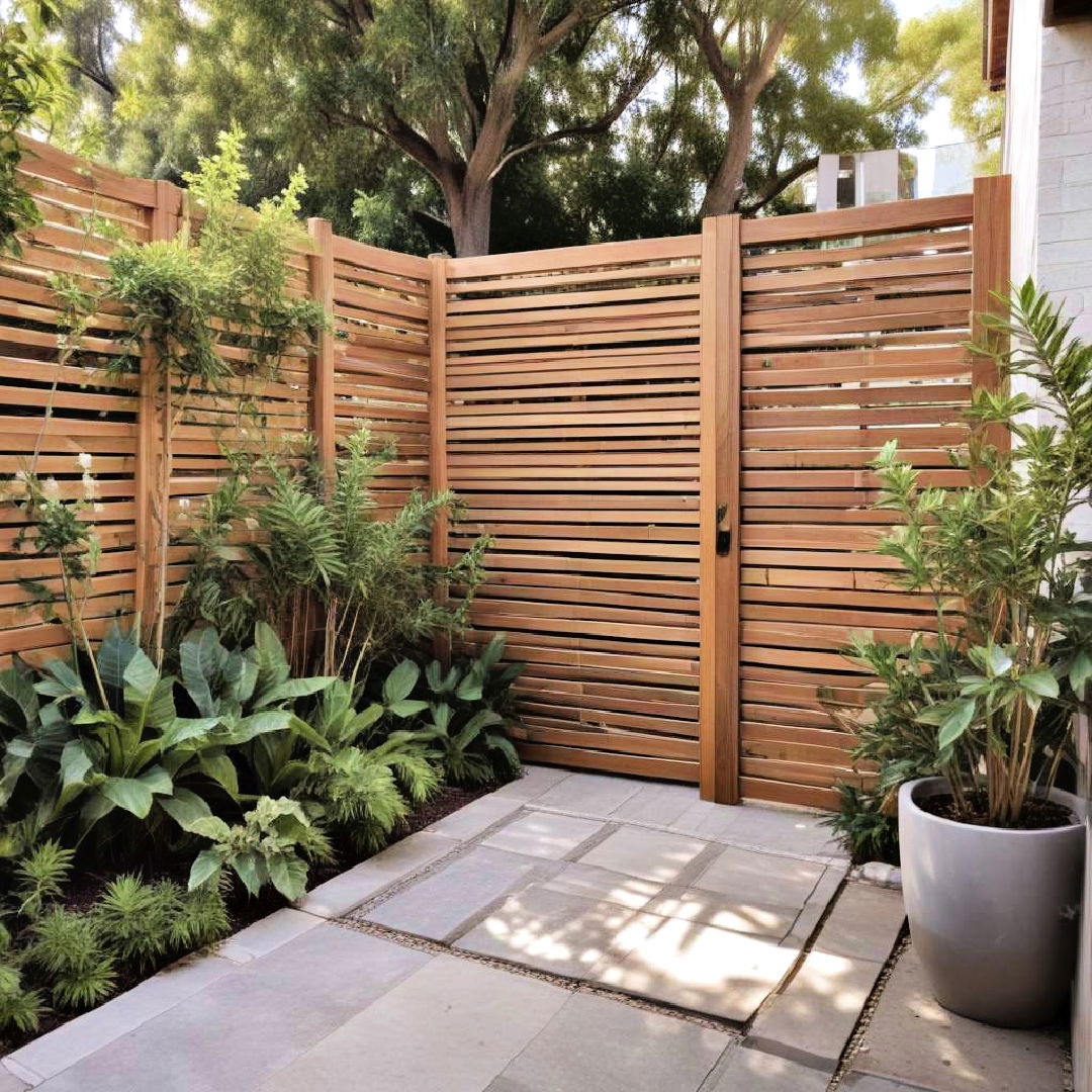 slatted wood screens