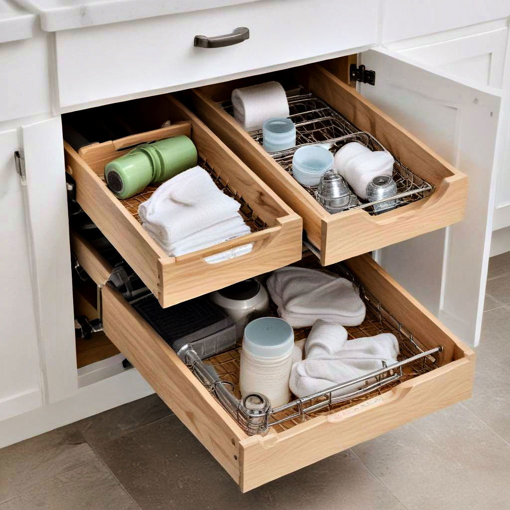 slide out cabinet baskets