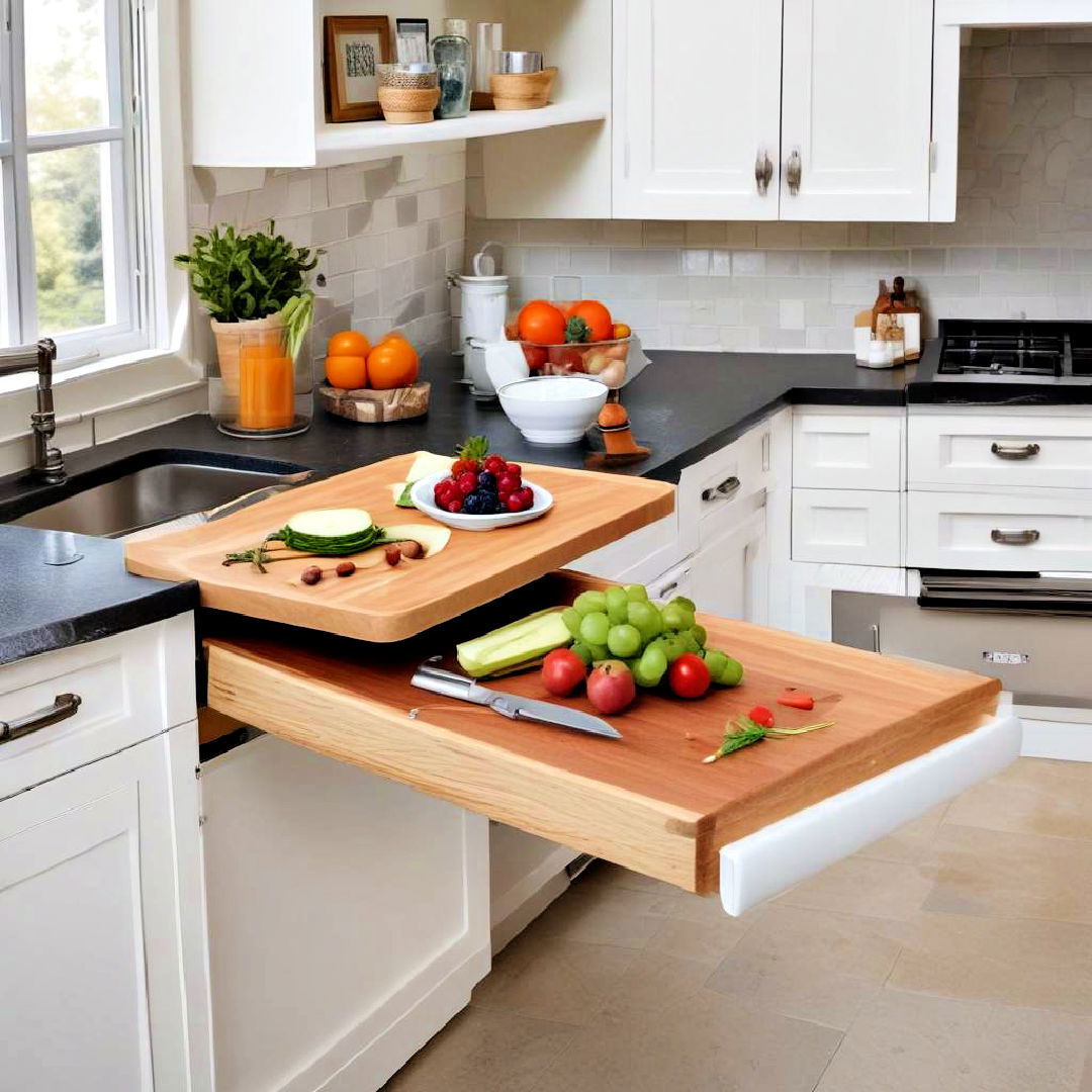 slide out cutting boards