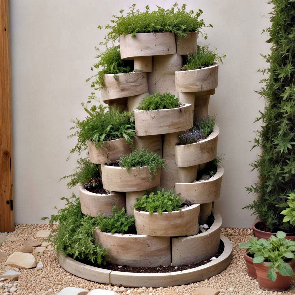 spiral herb garden