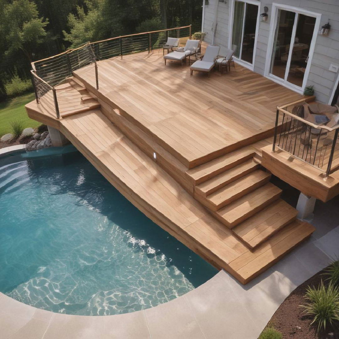 stairs integrated deck