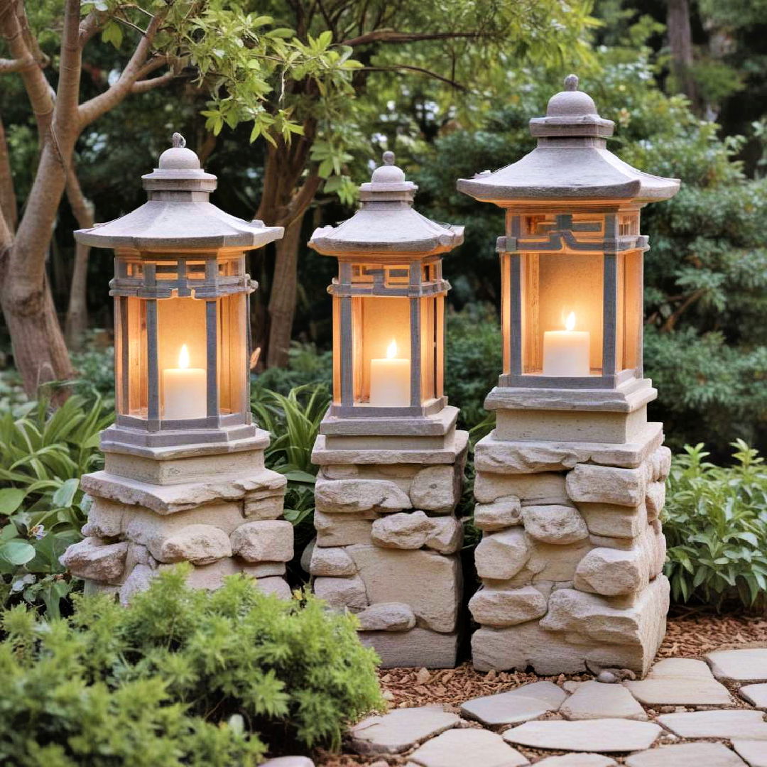 stone lanterns