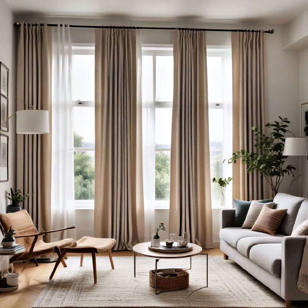 strategic use of curtains