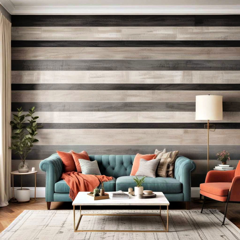 striped accent wall