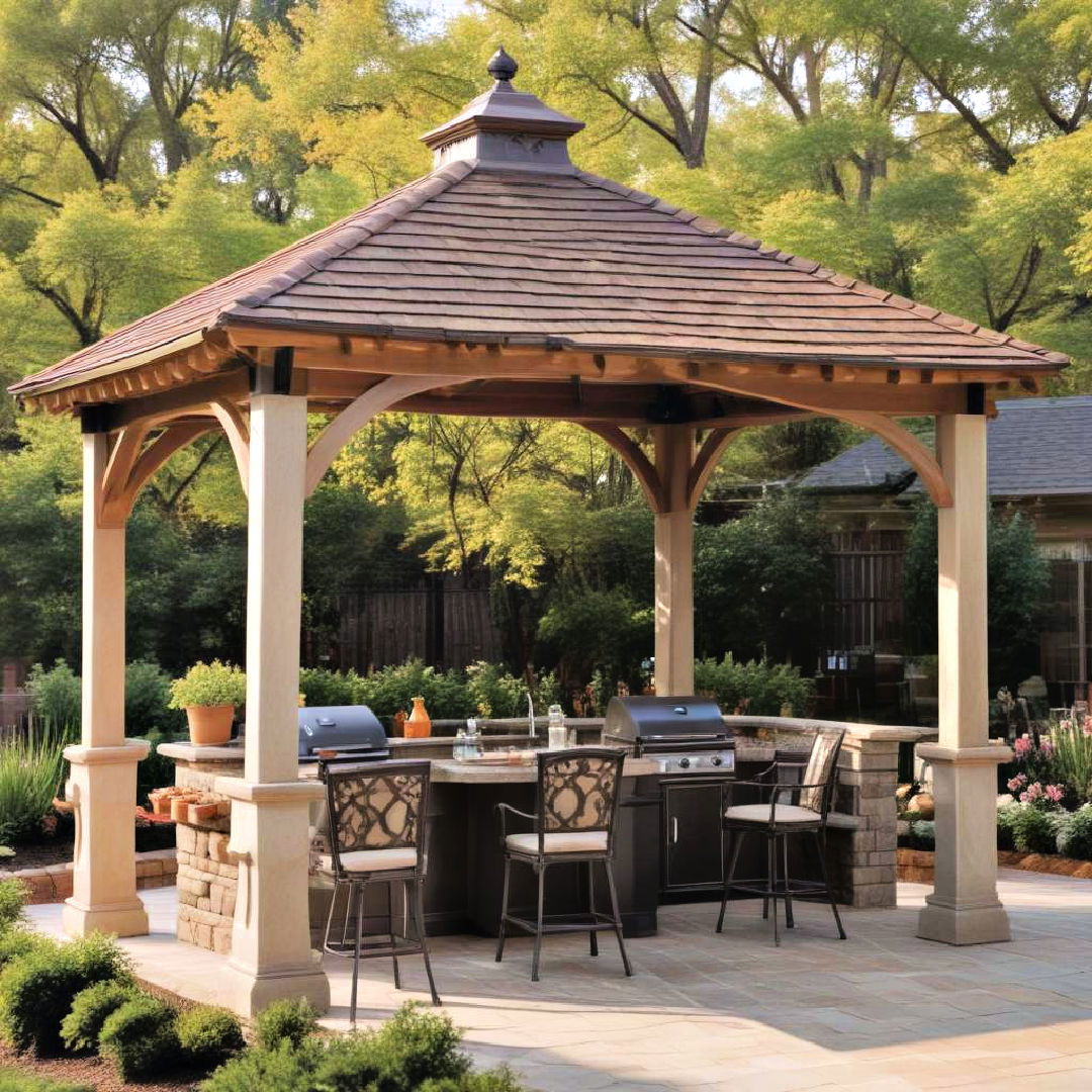 stylish gazebo style kitchen