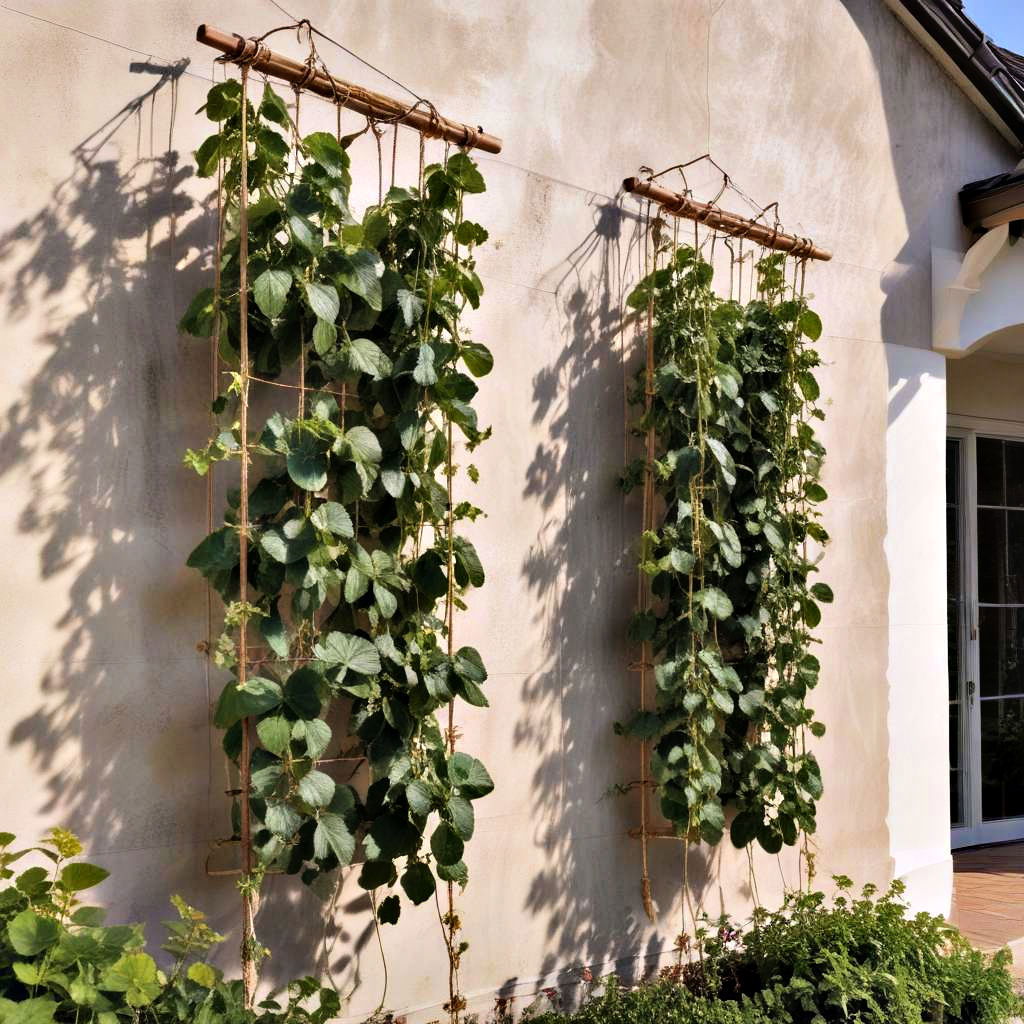 suspended rope trellis