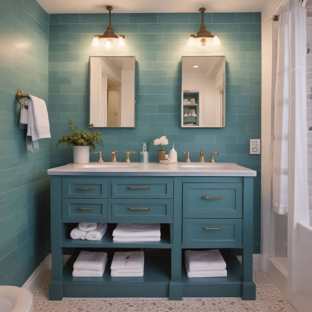 teal blue fixtures