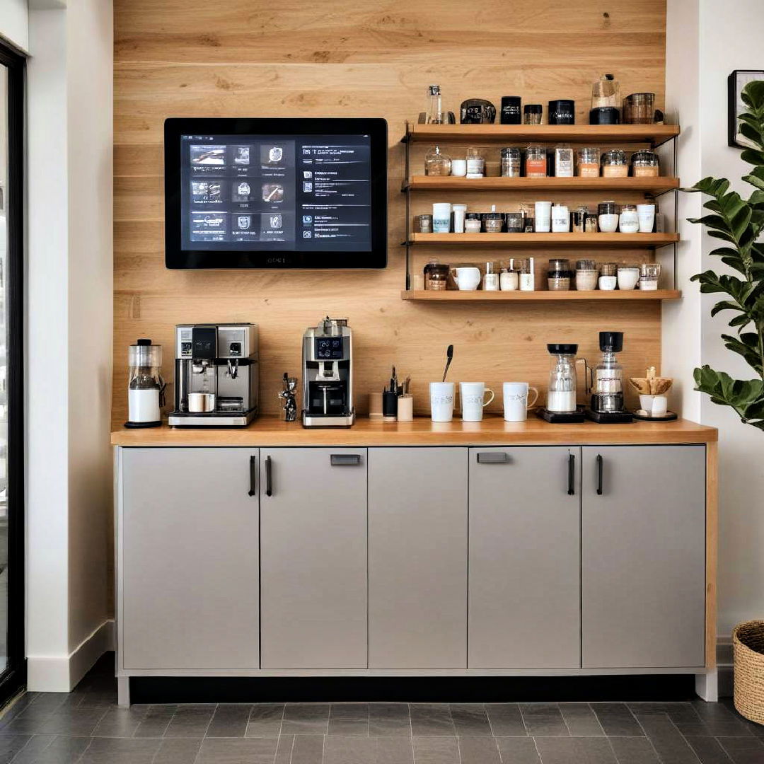 tech savvy coffee bar