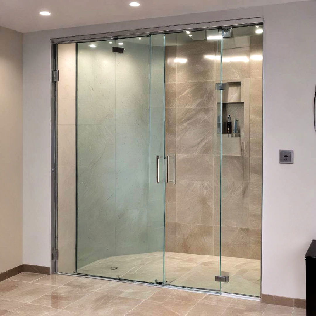 tempered glass door