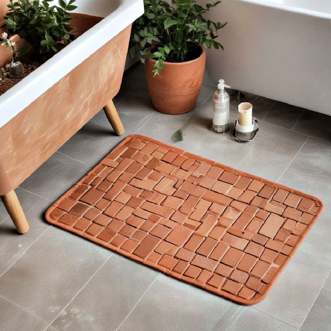 terracotta bath mat