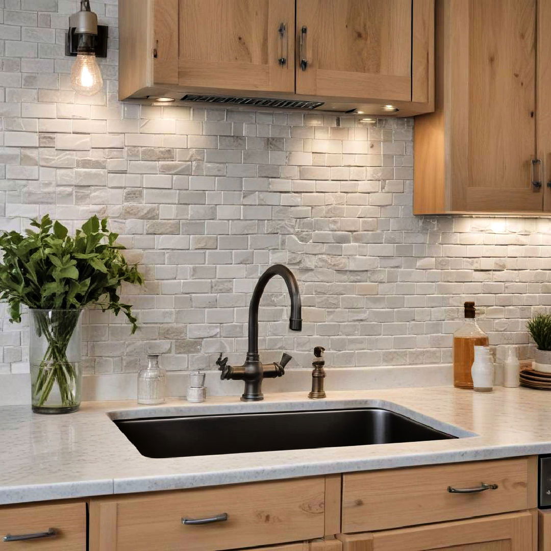 textured backsplash