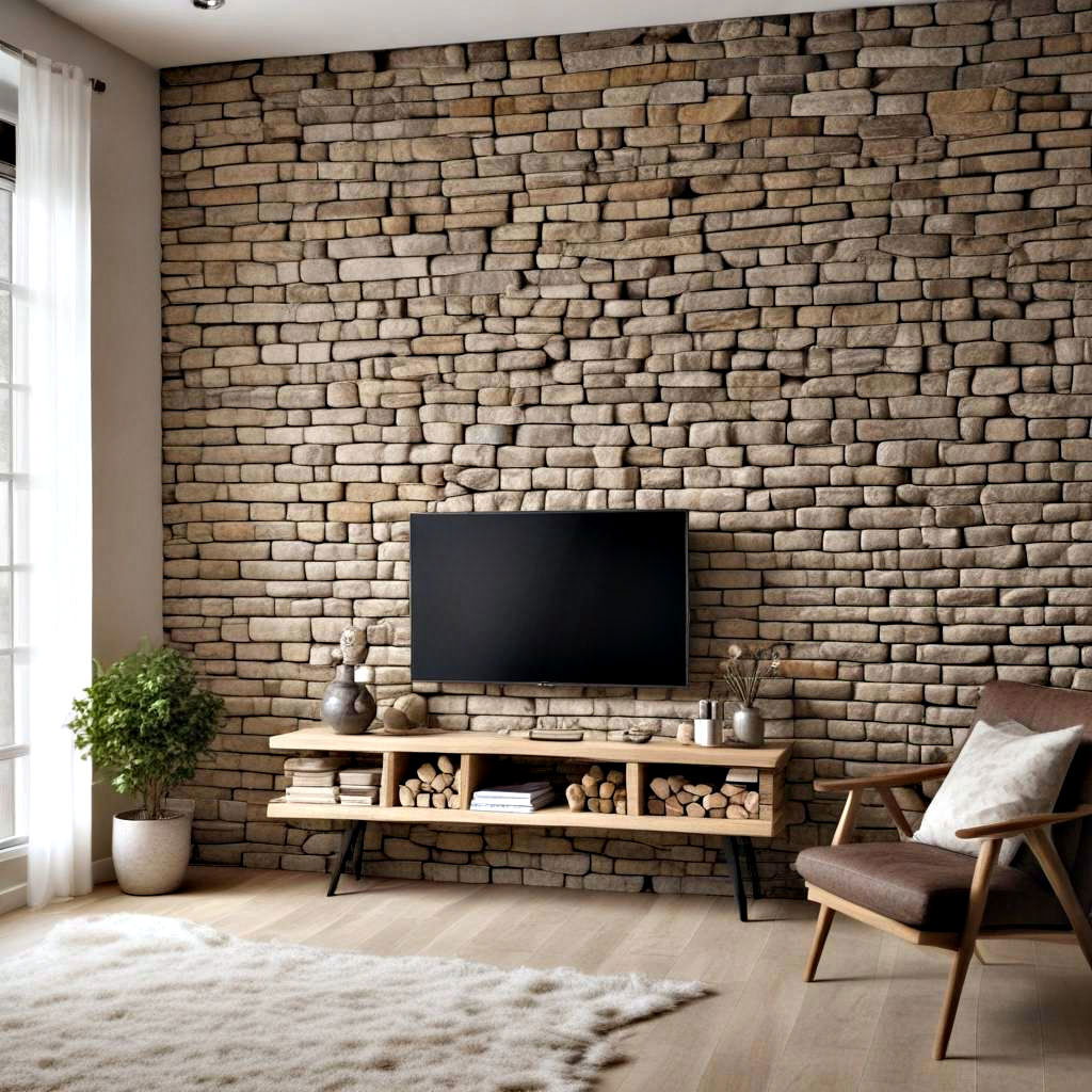 textured stone and brick