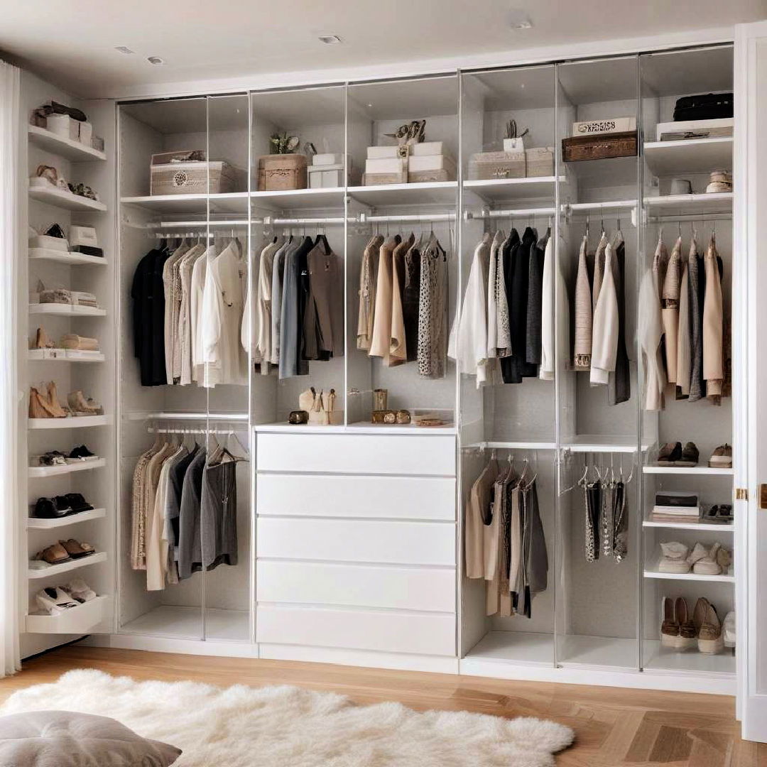 transparent closet