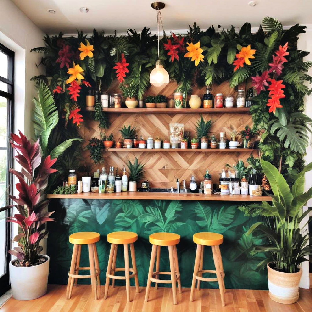 tropical coffee bar