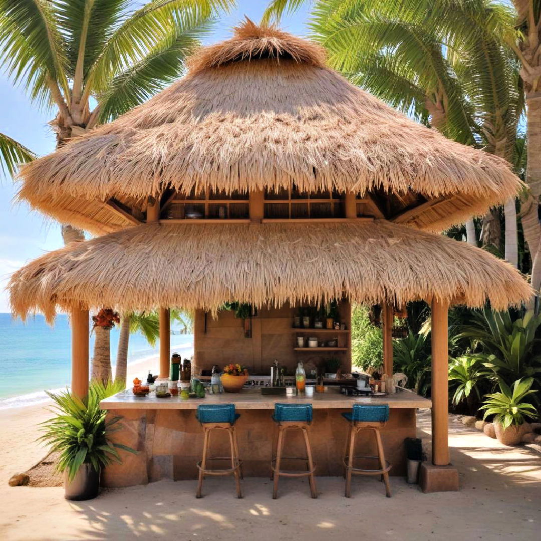 tropical palapa shelter