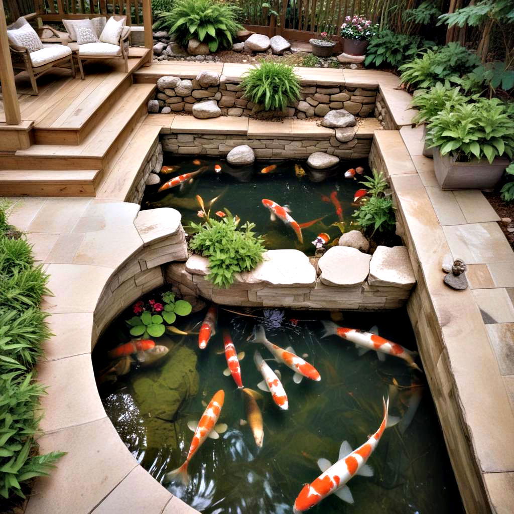 under deck koi pond