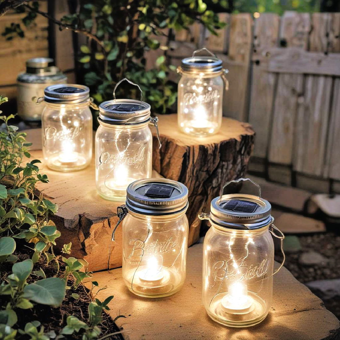 upcycle mason jars into solar lights