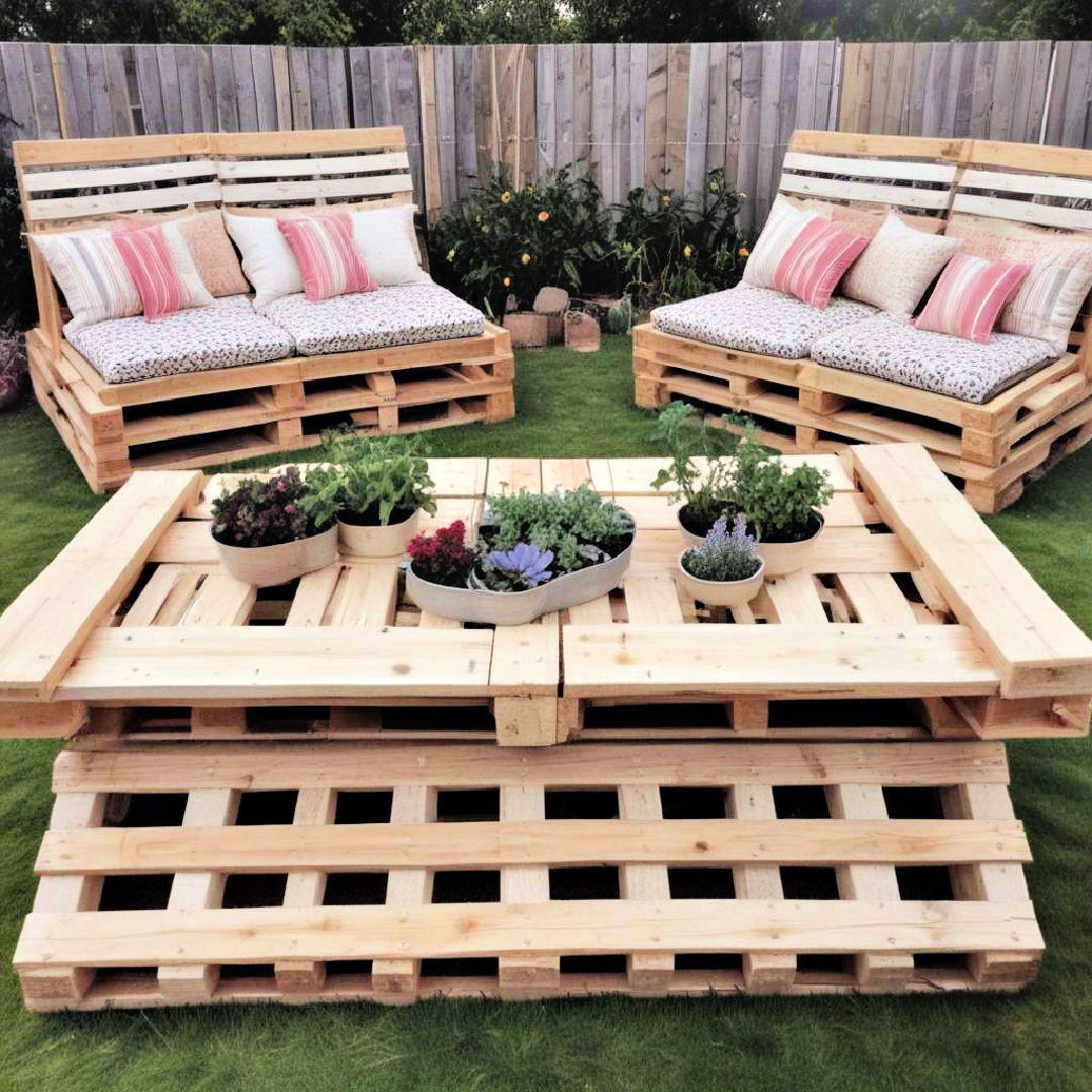 upcycle pallets into garden furniture