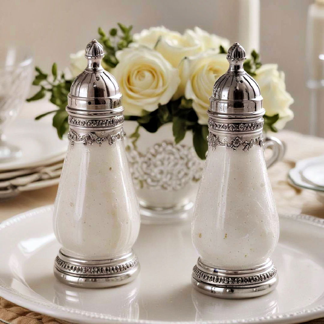 use elegant salt and pepper shakers