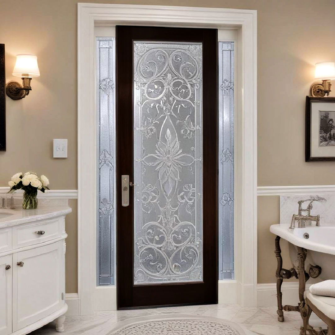 venetian glass door